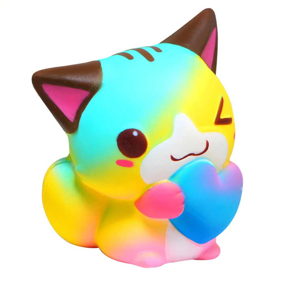 

Kawaii Cat Squishies Jumbo, сжимаемая мягкая очаровательная игрушка для сжимания, медленно восстанавливающая форму, Ароматизированная игрушка для сня...