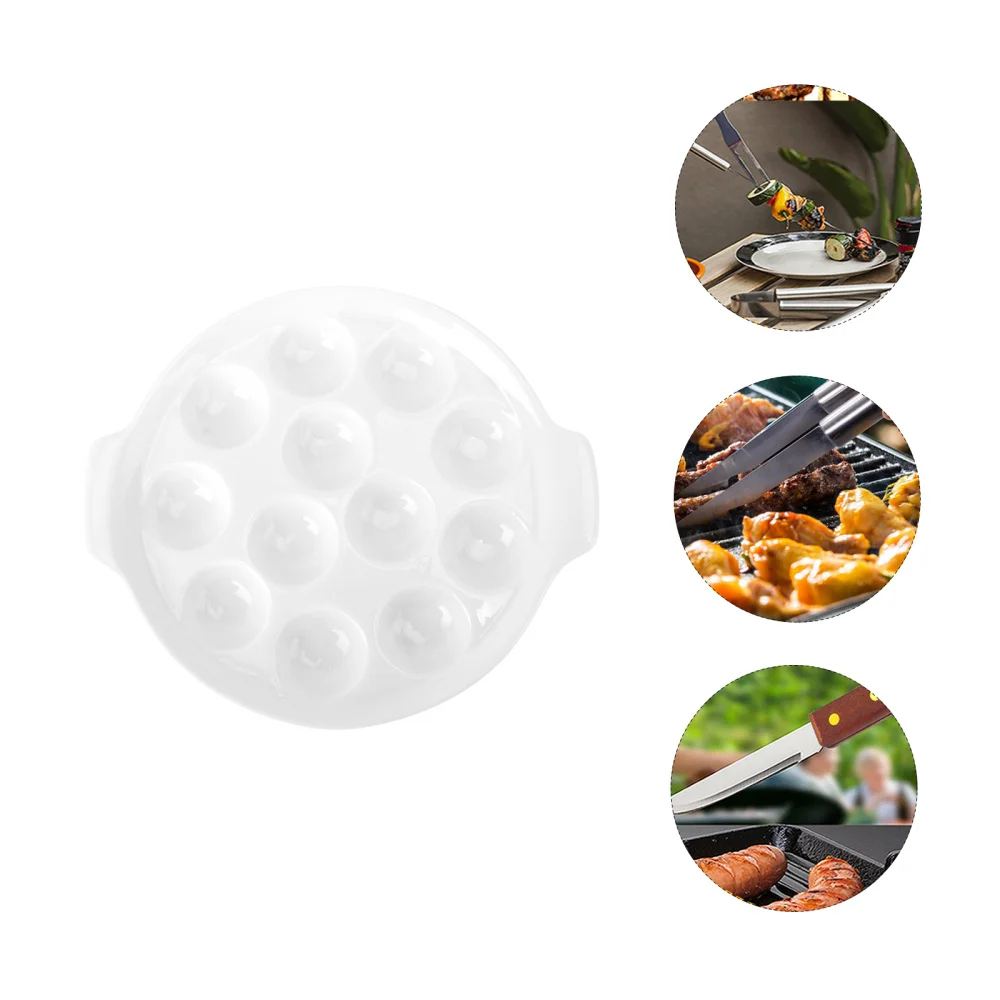 

1Pc Sub-packing Baking Dish Kitchen Baking Plate Snail Baking Dish (White)