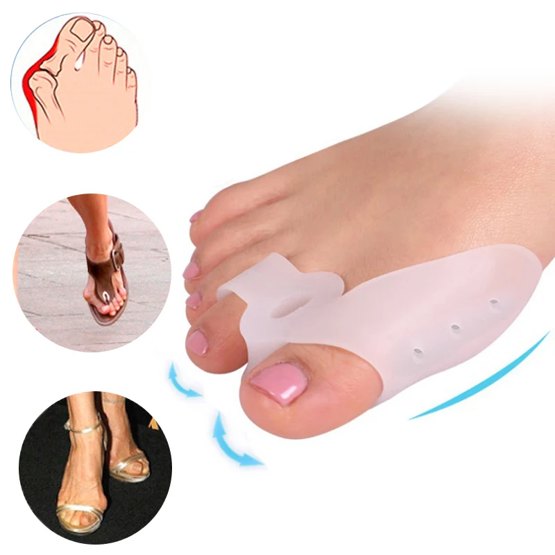 

10-30Pair Silicone Toe Separators Hallux Valgus Splint Bunion Corrector Pedicure Foot Tools Bone Thumb Straightener Adjuster