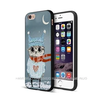 Black tpu case for iphone 2020 plus case silicone cover for iphone pro MAX case colorful owls