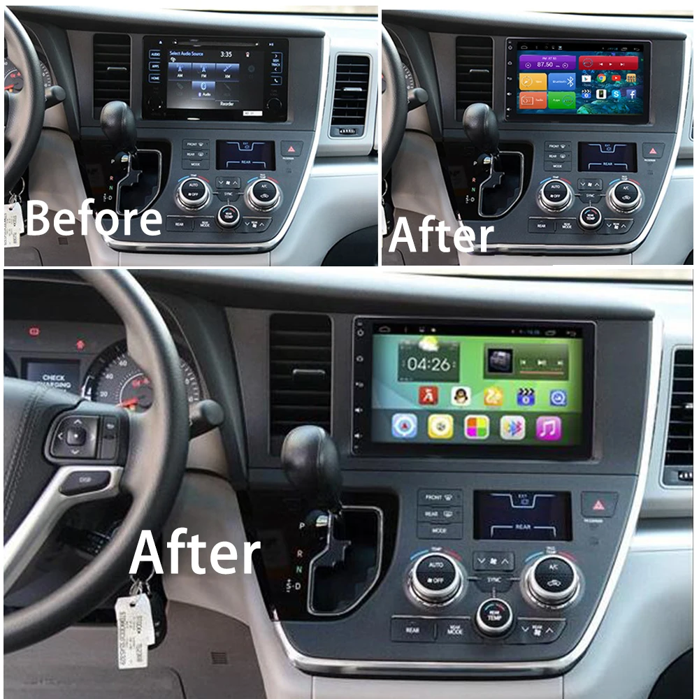 Автомобильный мультимедийный плеер стерео GPS DVD радио навигация Android экран