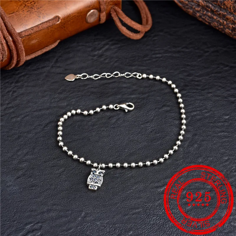 

Genuine 925 sterling silver bracelet Korean version retro geometric bracelet female married couple fashion party jewelry