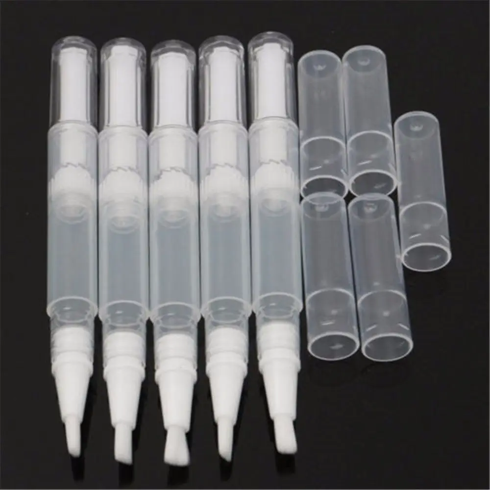 

2/5 Pcs Empty Nail Oil Pen With Brush Liquid Foundation Refillable Bottles 3ml/5ml Travel Size Cosmetics Holder Makeup Tool