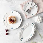 Японский и корейский инстаграм тисненые кухонные домашние обеденные тарелки простой свежий десерт летающая птица Набор тарелок для салата