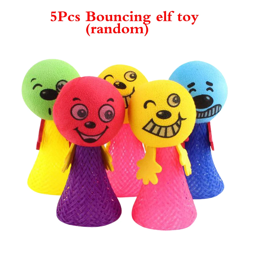 5Bouncing elf 5 шт. Забавный прыжок эльф игрушка весна человек липкий человек паук скалолазание стены Супермен Подарки для детей LXX - Цвет: 5Bouncing elf