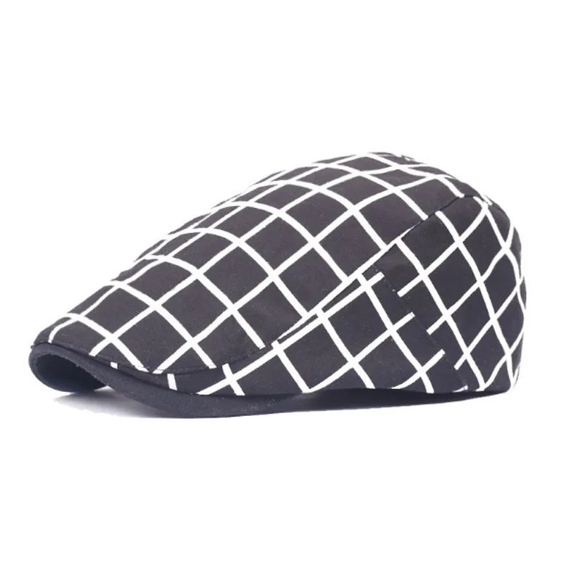 

Fancy Plaid Flap Newsboy Caps Men Women Spring Summer Duckbill Ivy Cap Adjustable Gorras Planas Men Hat Beret Caps Women