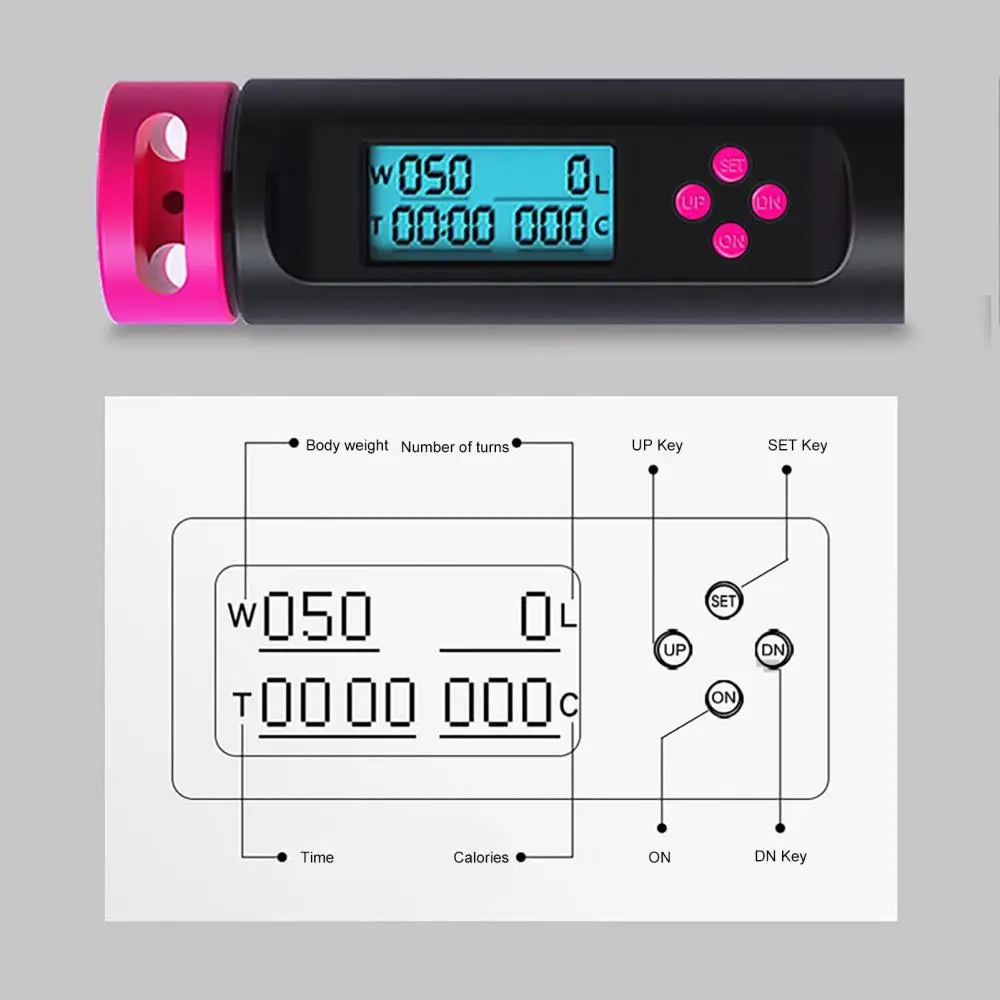 

Student Sports Examination Supplies Black TPU Exam Electronic Counting Student Adult Steel Wire Adjustable Jump Skipping Rope