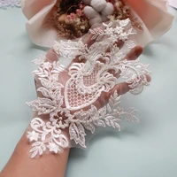 european style sequins beaded embroidery lace applique flower high end wedding veil diy vase like accessories stickers