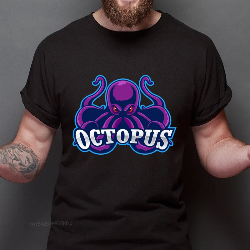 Футболка мужская с осьминогом летняя тенниска Крейзи высокого качества уличная