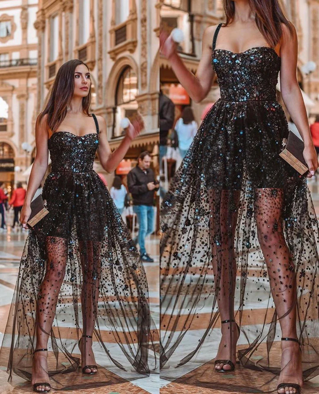 

women mesh long dress colorful sequins fashion spaghetti strap ball evening club night party black pink elegant maxi vestidos
