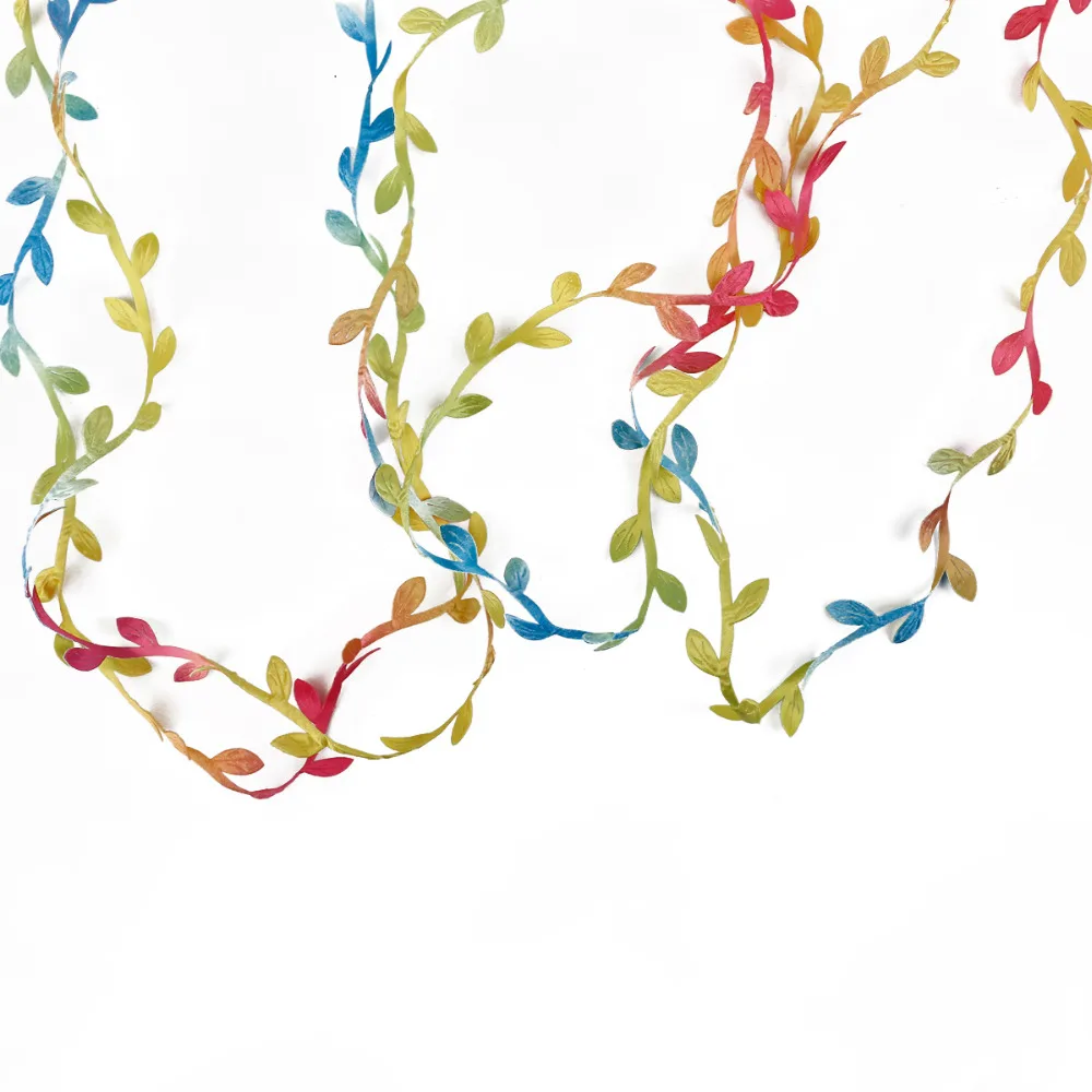 

10Meter Silk Leaf-Shaped Artificial Flower Green Leaves For Home Wedding Decoration DIY Wreath Scrapbooking Craft Fake Flower
