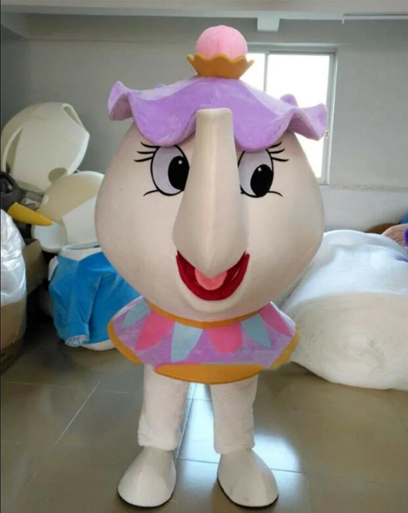 

Xmas Tea-Pot Mascot Costume Cartoon Furniture Outfits Cosplay Dress Adult Parade