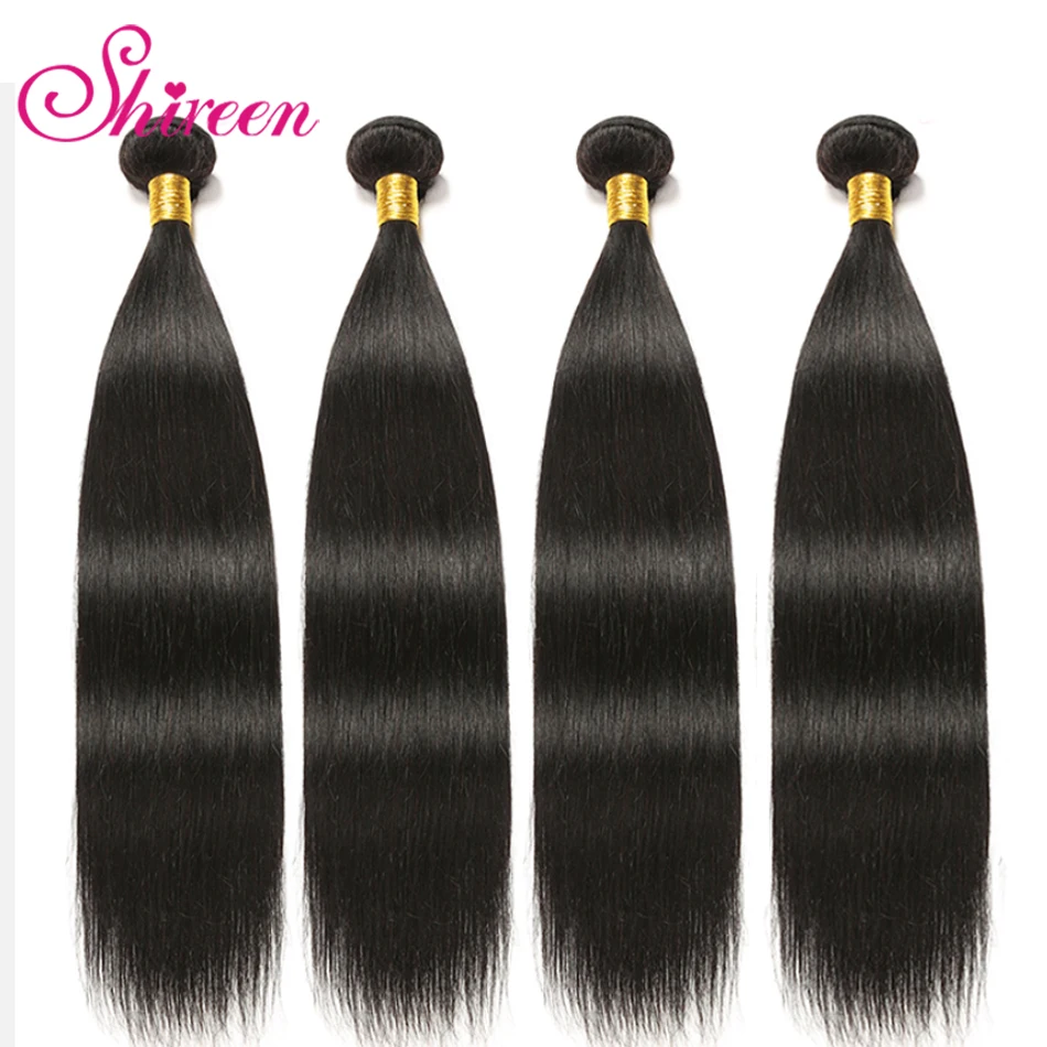 Монгольские волосы Переплетенные пучки 8 30 дюймов натуральные черные прямые 4