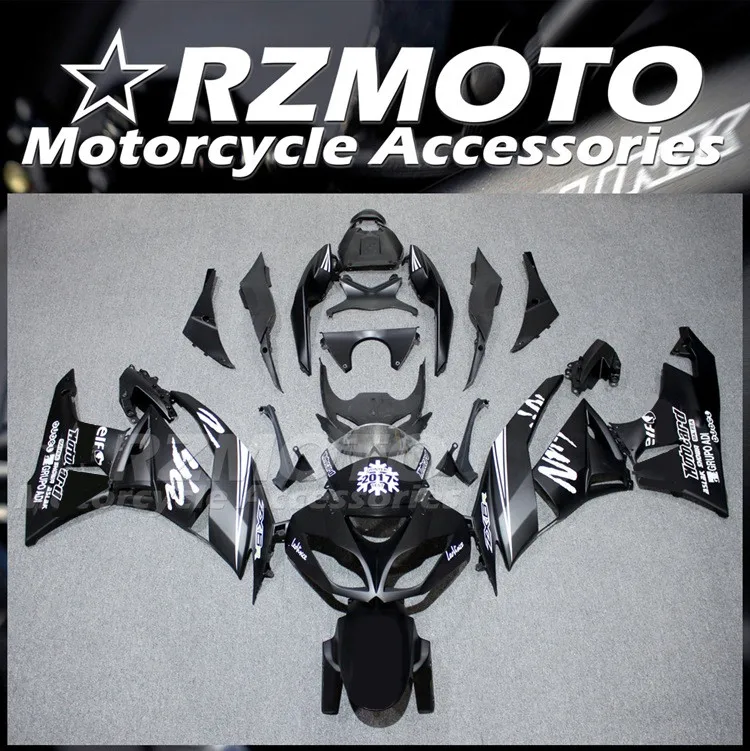 

Новый комплект обтекателей из АБС-пластика подходит для Kawasaki Ninja ZX-6R 636 ZX6R 2009 2010 2011 09 10 11 12 черный матовый Комплект кузова