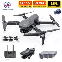 sharefunbay 2021 drone 8k hd camera 5g wifi 3 axis gimbal eis anti shake gps fpv quadcopter 30mins flight time rc helicopter toy