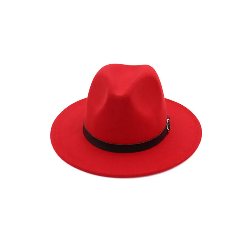 Мужская фетровая шляпа с широкими полями классическая черная или красная из