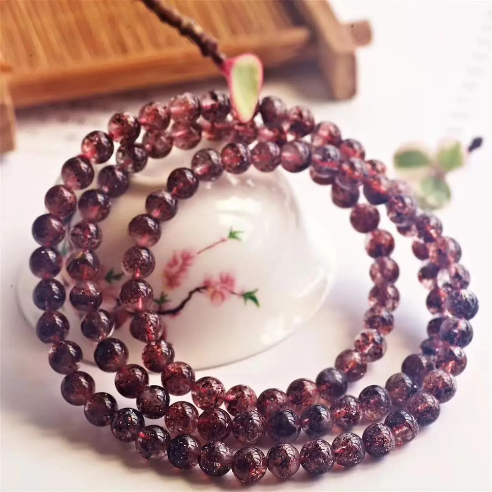 

Браслет из натурального красного лепидокроцита, 5,6 мм, с круглыми бусинами