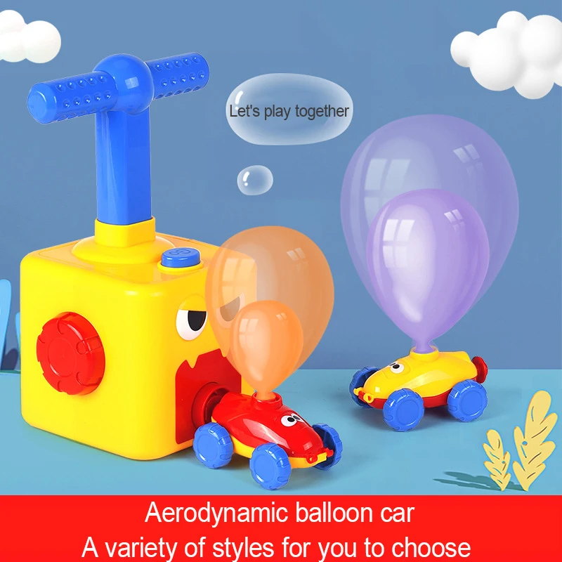

Air Inertia Power Car Vibrato With The Same Squeeze Balloon Car Puzzle 3 Years Old Toys Parent-child Interaction Without Battery
