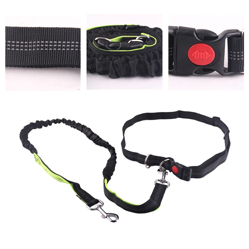 Поводок для собак с регулируемым ремнем амортизирующий банджи бега и занятий