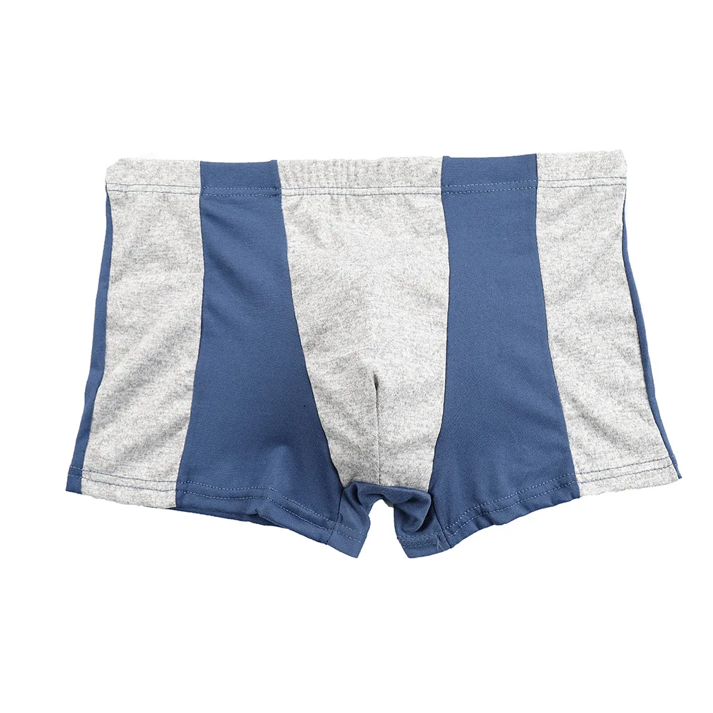 Мягкое нижнее белье мужские боксеры шорты в стиле пэчворк Cueca трусы серого цвета