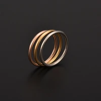 ring fashion simple simple bracelet glossy titanium steel little finger ring ins heritage 18k gold ring female accessories
