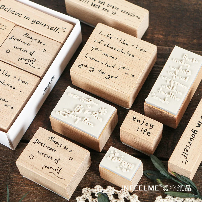 1 комплект Винтаж английская поэзия глава декоративная печать деревянный