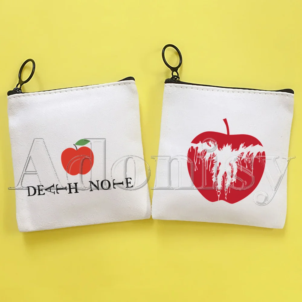 

Death Note Canvas Coin Purse Custom Logo Storage Pouch Canvas Bag New Coin Bag Key Coin Purse