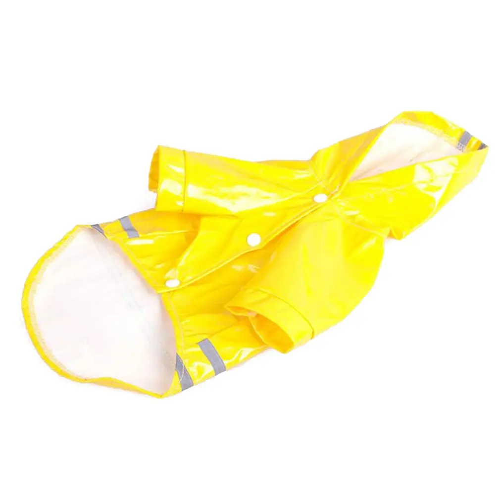 

Pu Reflective Strip Pet Raincoat Outdoor Pet Rain Proof Dog Hooded Waterproof Coat Cat And Dog Clothing