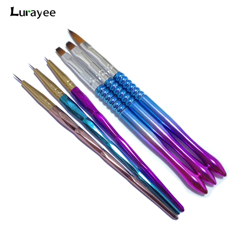 

Lurayee Nail Drawing Pen Set Nylon Nail Art Liner Brushes Nail Gel Polish UV Gel Painting Brush Acrylic Powder Nail Tools