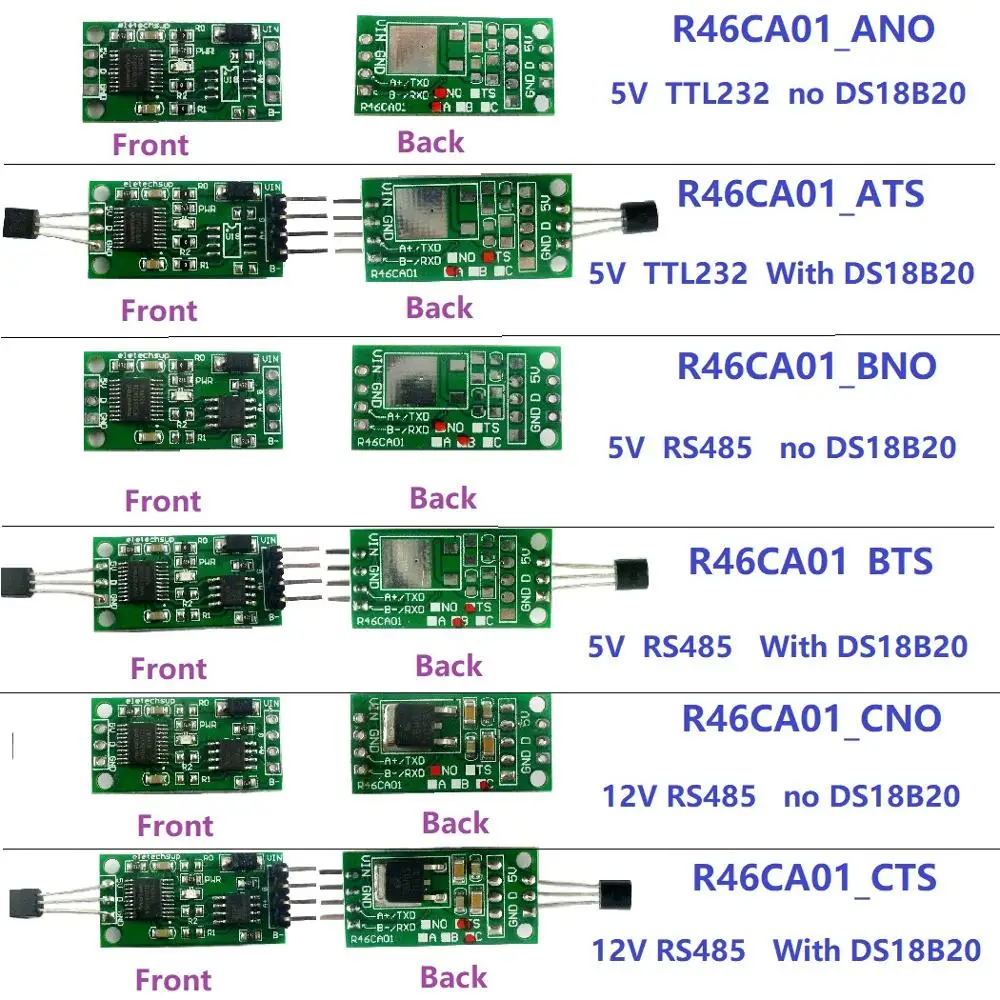 Датчик температуры DYKB DS18B20 RS485 RS232 TTL Com UART модуль Modbus RTU 5 в 12 В для UNO R3 PC PLC MCU - купить