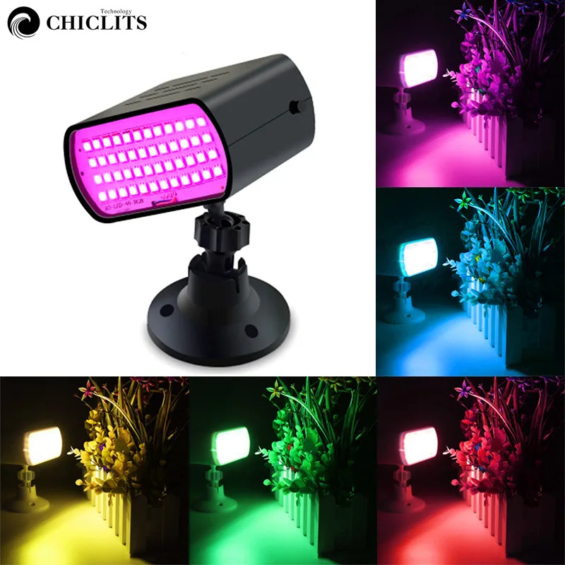 Светодиодный сценический RGB-светильник стробоскоп с 48 светодиодами со звуковым