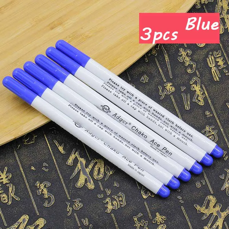 3 pcs Blue 3 шт. стирающиеся ручки для воды 7 цветов Швейные аксессуары маркер фломастеры рукоделие инструменты для дома крестиком - Цвет: 3 pcs Blue