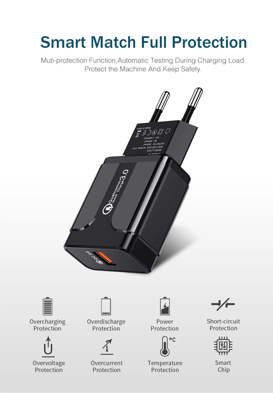 QC 3,0 4,0 USB зарядное устройство для Xiaomi samsung huawei QC3.0 быстрое зарядное устройство Turbo настенное зарядное устройство для мобильного телефона с микрокабелем type-c