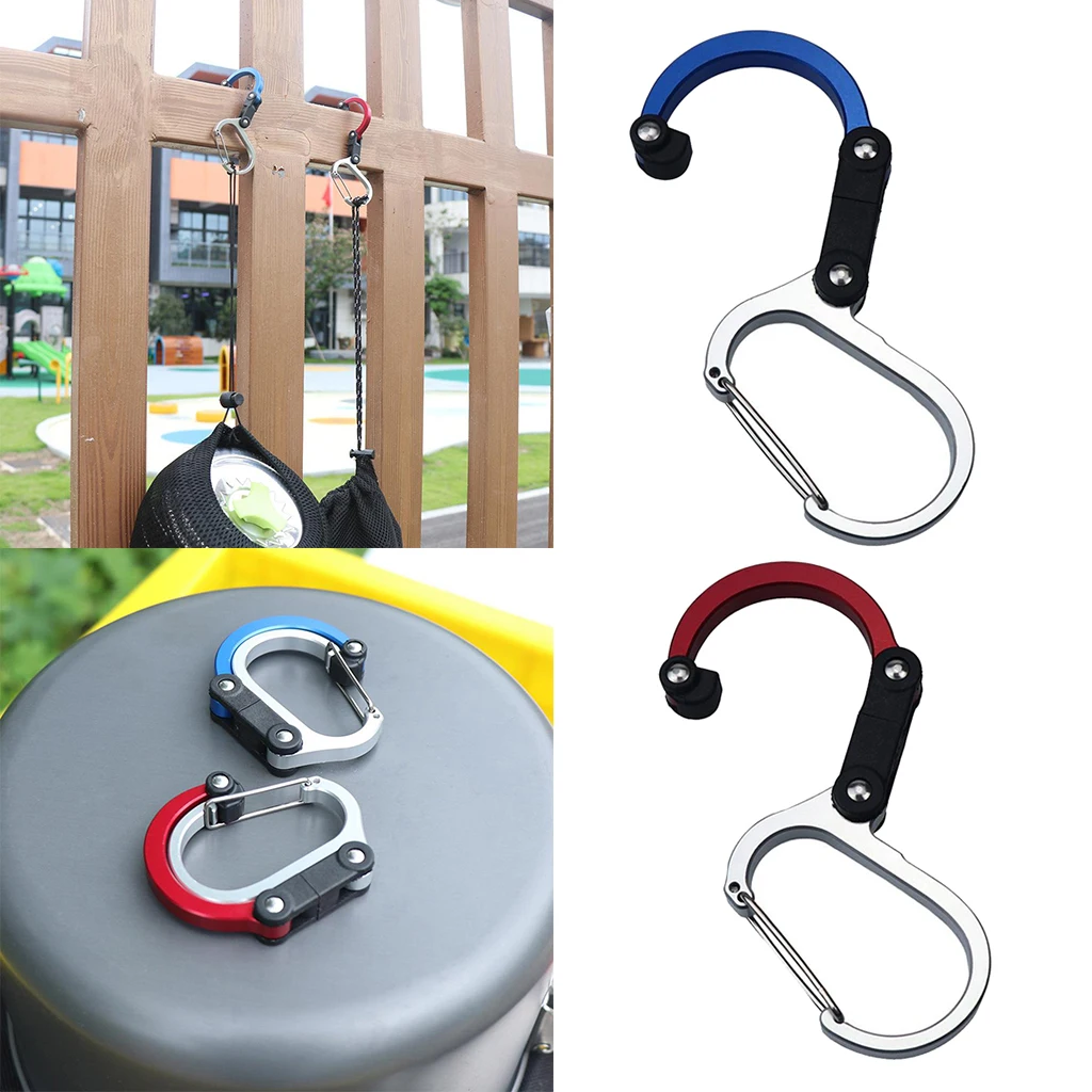 

Portable Carabiner Clips Hooks er (18kg) to Purse/Gym bag on tables
