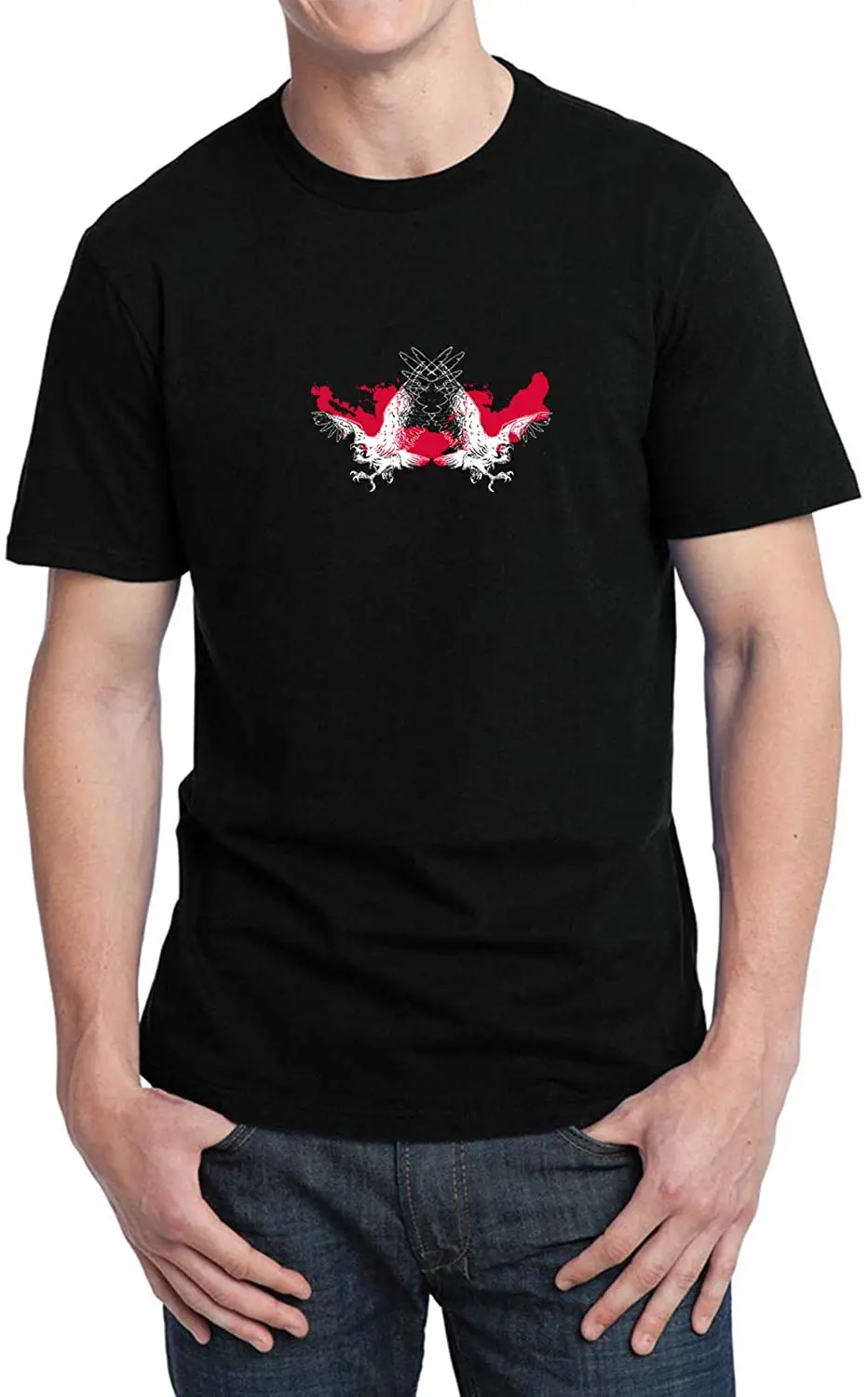 

Red Blood Falcon Savage Bird T-Shirt Birthday for Him Black New Summer Cool men Tee 2020 Breathable Cotton Short Sleeve T Shirt