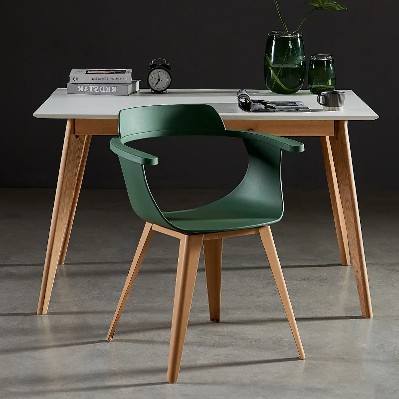 Современный Лаконичный пластиковый обеденный стул Скандинавская Европа для