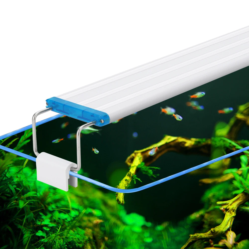 

Ultra Thin Aquarium Lighting Blue And White LED Light Landscaping Ecological Tank Rack Lights Besktop Fish Tank Aquatic Lamp