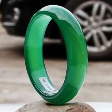 

zheru jewelry natural agate chalcedony ice green 54mm-64mm bracelet elegant princess bracelet best gift
