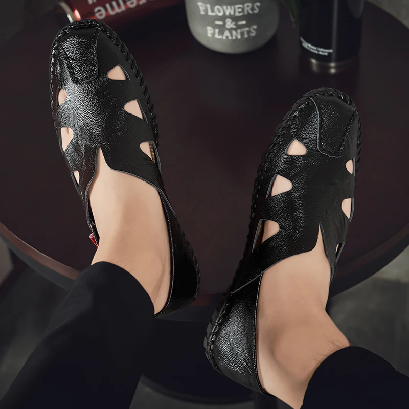 Новые мужские прогулочные туфли из микрофибры для отдыха мокасины лоферы на