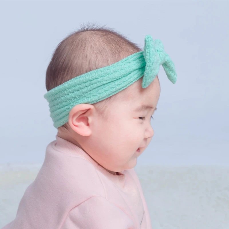 

1PC Baby Hair Band Girls Bow Elastic Headbands Twisted Cable Design Turban Kids Headware Baby Hair Accessories Elastic Hair Band