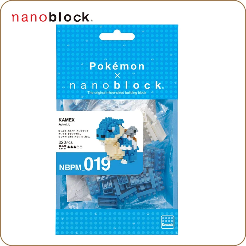 Nanoblock Pokemon Blastoise аниме 220 шт. мультфильм алмаз мини микро блок строительные блоки
