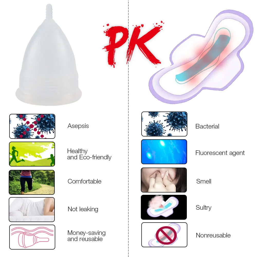 Силиконовая менструальная чаша для женской гигиены Женская предотвращения