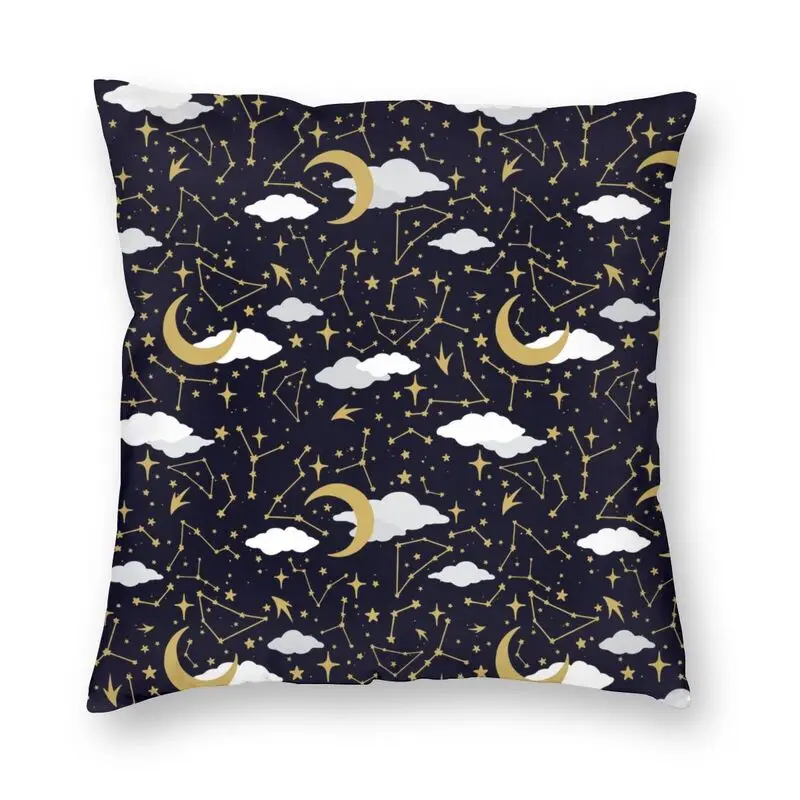 

Наволочка для подушки в скандинавском стиле с изображением звезд и лун, из полиэстера, космоса, Вселенной, галактики, астрономическая навол...