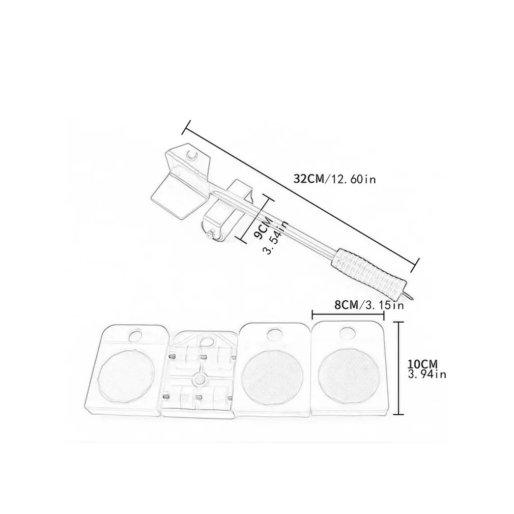 

Home Trolley Lift And Move Slides Kit Easily System For Furniture 5 Packs Tool Set Furniture Lifter Transport set Heavy mover