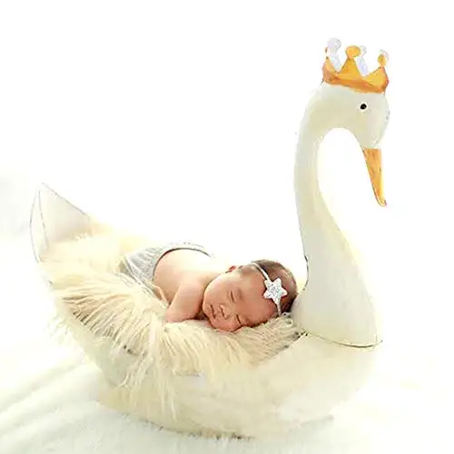 Newborn photography props bebe cute white swan props gifts new baby props studio photo prop