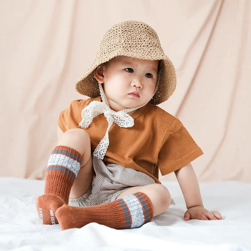 Детские хлопковые носки 1 пара противоскользящие для девочек 2 8 лет модные