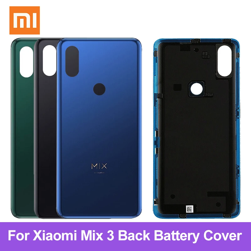 Оригинальная Задняя крышка батареи для Xiaomi Mi Mix 3 задняя корпуса двери стекло