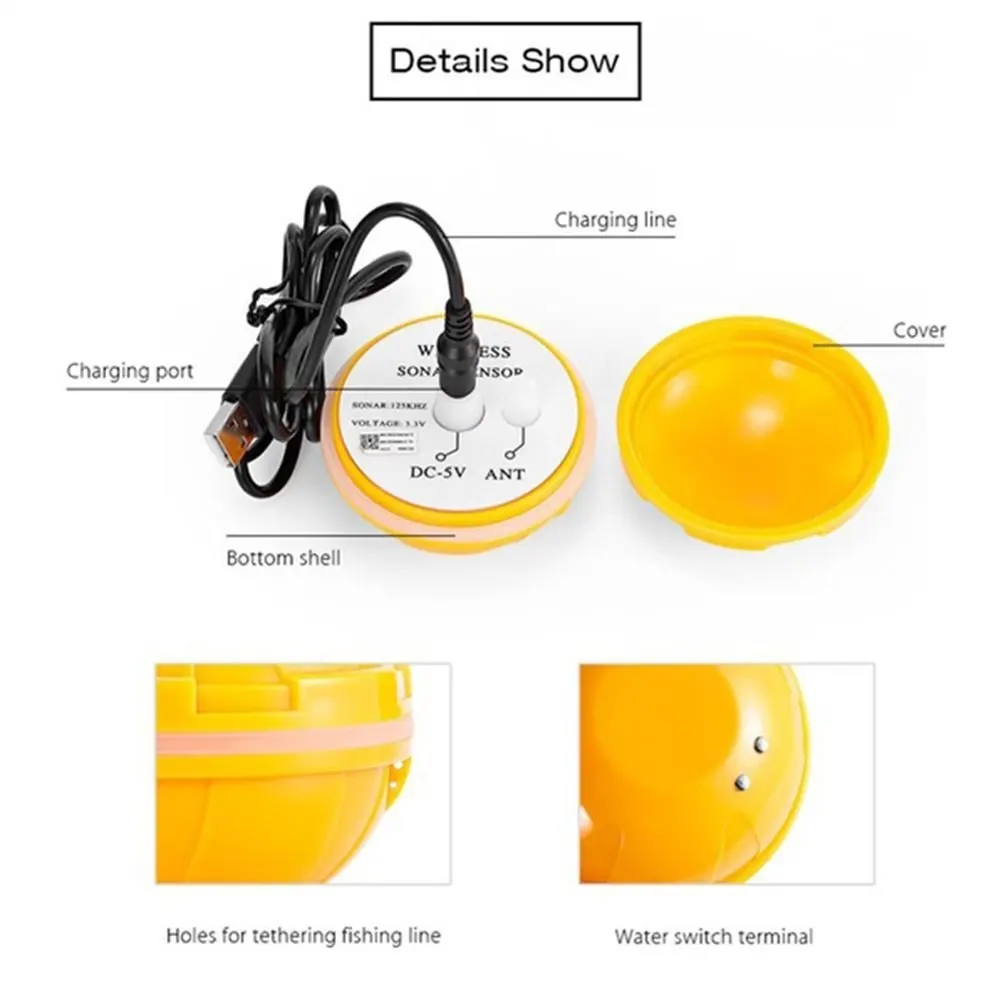 Портативный Bluetooth Смарт рыболокатор с датчиком обнаружения для IOS и