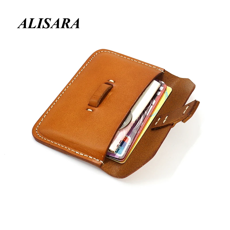 

Original card case vegetable tanned leather handmade business card case men's leather retro mini coin purse small purse women