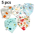 5 шт.лот детские нагрудники Треугольники из уплотненного хлопка нагрудники с рисунками героев мультфильма вытирания слюней младенцев Полотенца для маленьких мальчиков и девочек передник для кормления хлопок бандана слюни нагрудники
